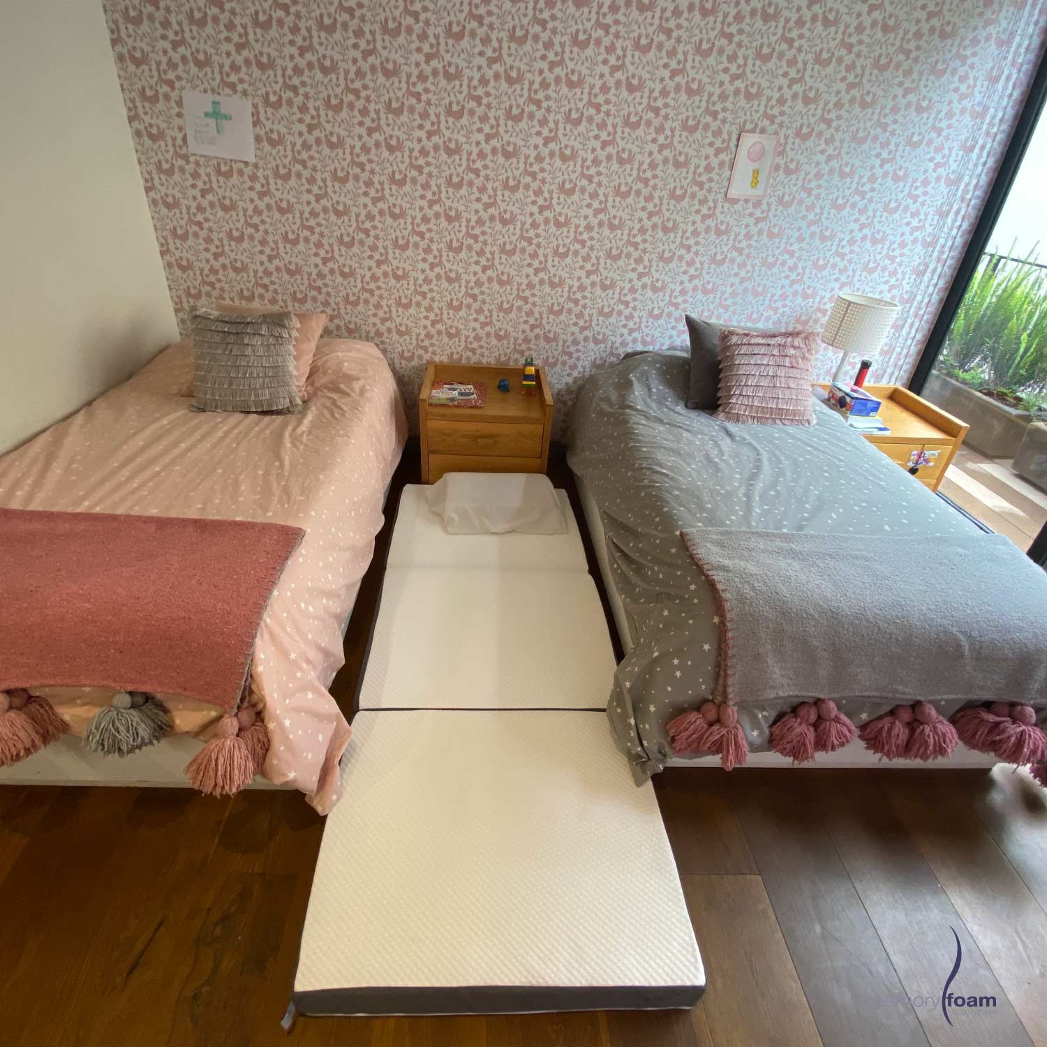 Foto 7 | Pack Colchón Plegable Triple Adulto (gorrones) Individual + Almohada Comfy