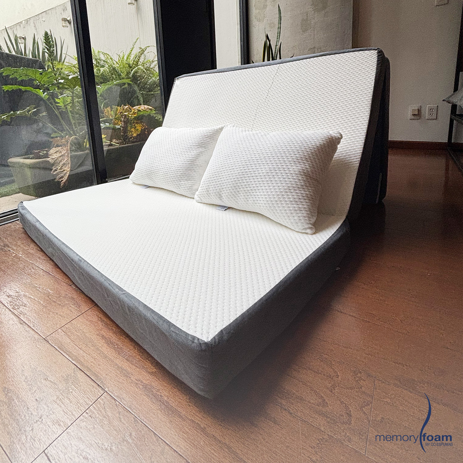 Foto 7 | Pack Colchón Plegable Triple Adulto (gorrones) Matrimonial  + Almohada Comfy