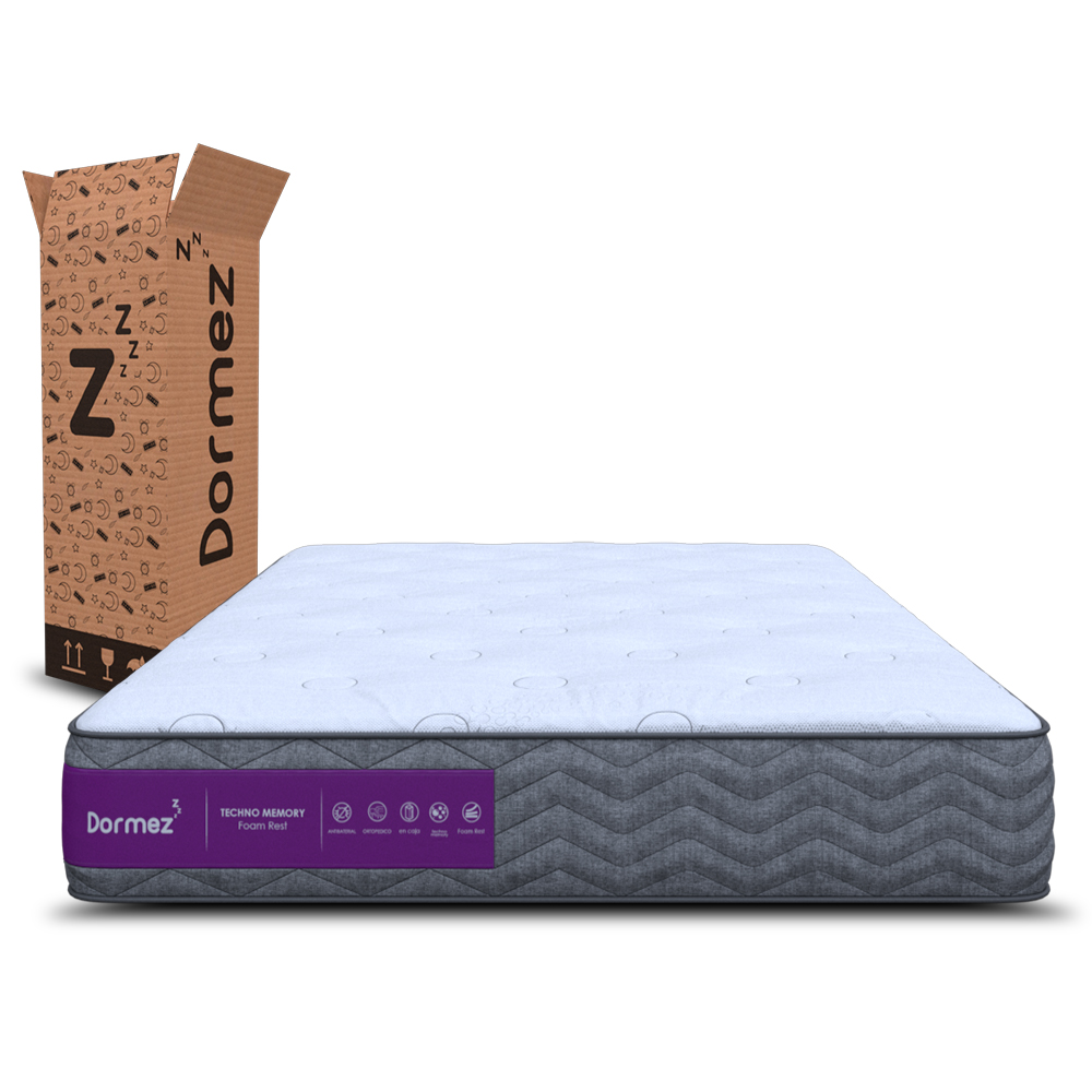 Colchón Individual En Caja Plus Memory Foam Confort Dream