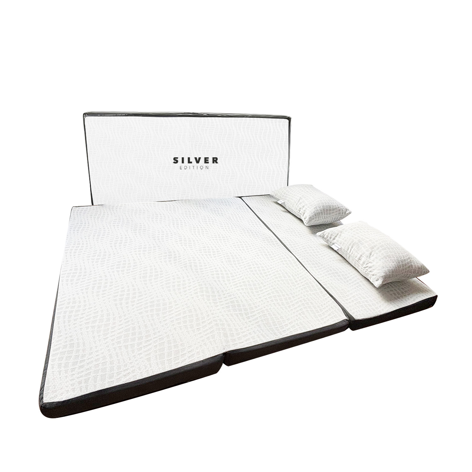 Pack Colchon Silver (triple) Queen Size  + 2 Almohadas Silver