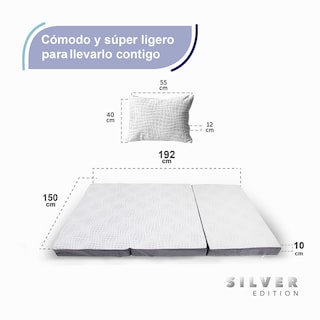 Foto 5 | Pack Colchon Silver (triple) Queen Size + 2 Almohadas Silver