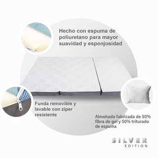 Foto 4 | Pack Colchon Silver (triple) Individual + 1 Almohada Silver Individual