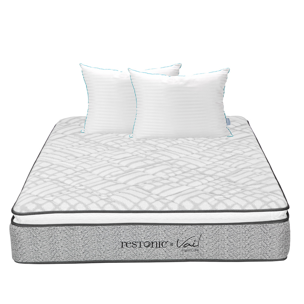 Foto 1 | Colchón Restonic Vail Matrimonial + Almohada Royal Twin