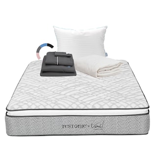 Foto 1 | Colchón Restonic Vail Matrimonial + Almohada Royal + Protector De Colchón Ultra + Juego De Sábanas Royal
