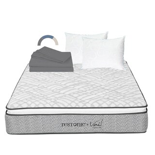 Foto 1 | Colchón Restonic Vail Queen Size + 2 Almohadas Oso + Juego De Sábanas Spring Air Soft