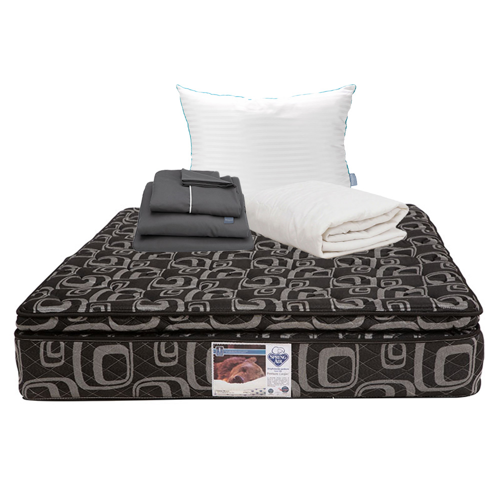 Foto 1 | Colchón Spring Air Morgan King Size + Almohada Royal + Protector De Colchón Ultra + Juego De Sábanas Royal