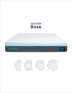 Foto 8 | Sognare Colchón King Size Línea Base Firmeza Media-suave + Sábanas Blancas Softy Touch, Temperatura Media, Funda Re