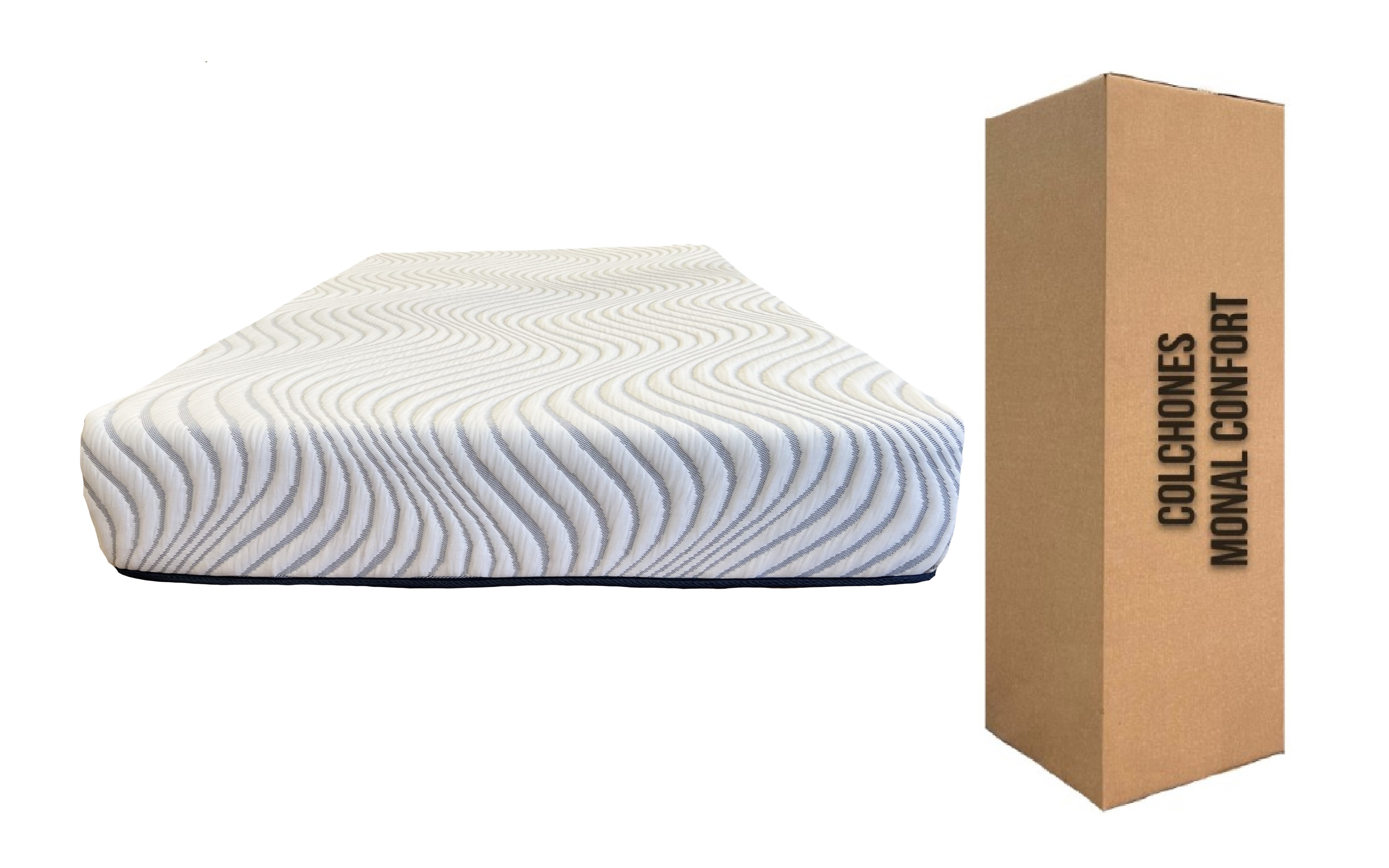 Colchón En Caja Monal Confort Elian Plus Matrimonial Memory Foam 25 Cm De Grueso