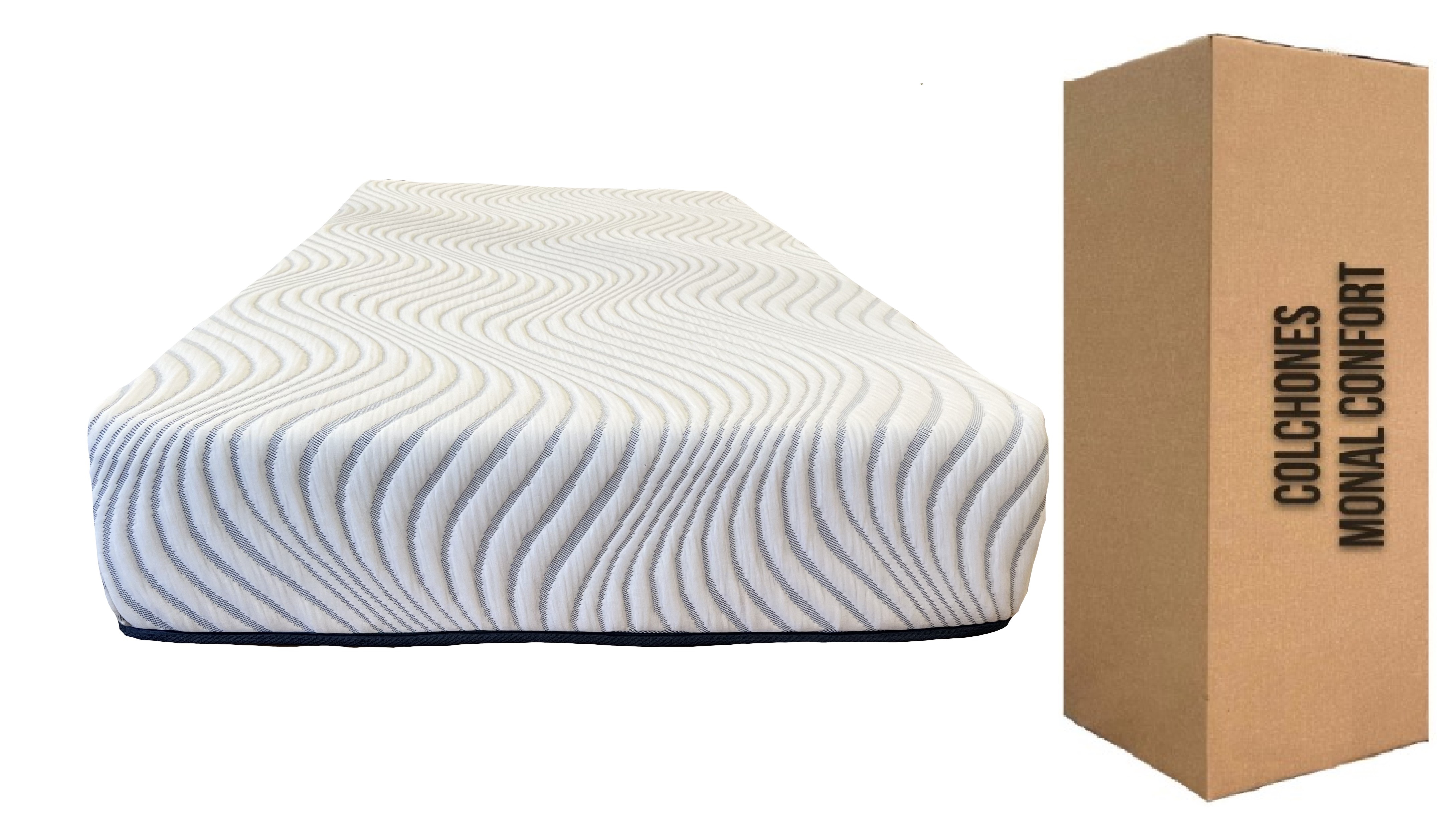 Colchón En Caja Monal Confort Elian Plus Individual Memory Foam 25 Cm De Grueso