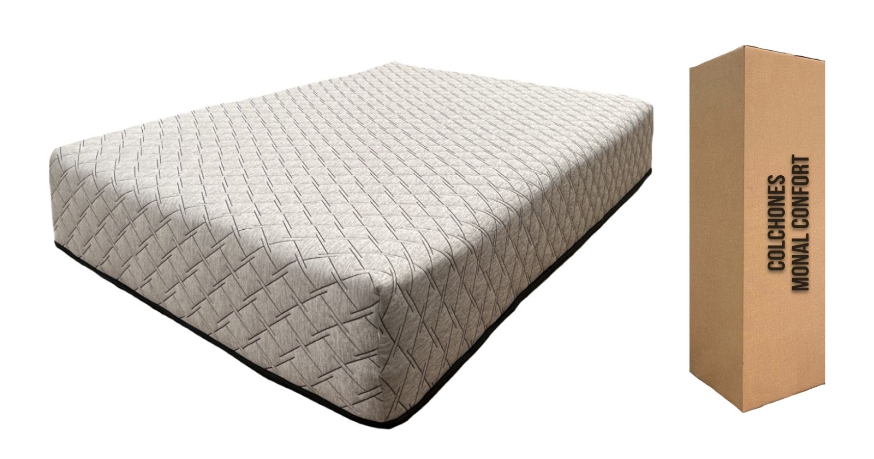 Colchón En Caja Monal Confort Zunse Individual Memory Foam Semi Firme 25 Cm De Grueso