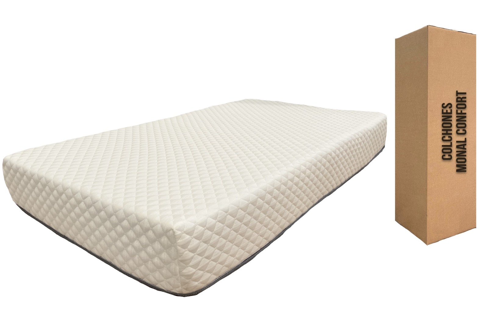 Colchón En Caja Monal Confort Reviv Individual Memory Foam Semi Firme 21 Cm De Grueso