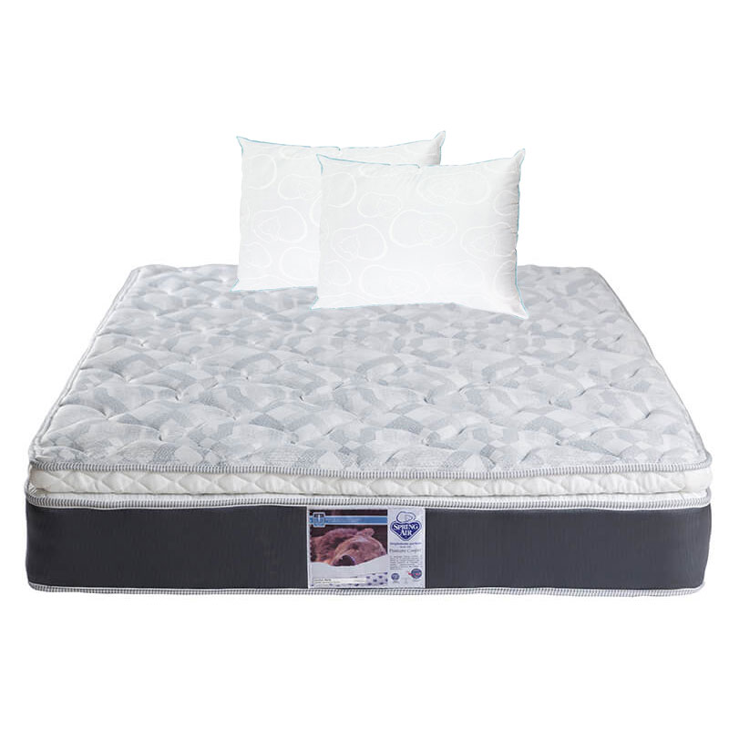 Colchón Spring Air King Size + 2 Almohadas Osos