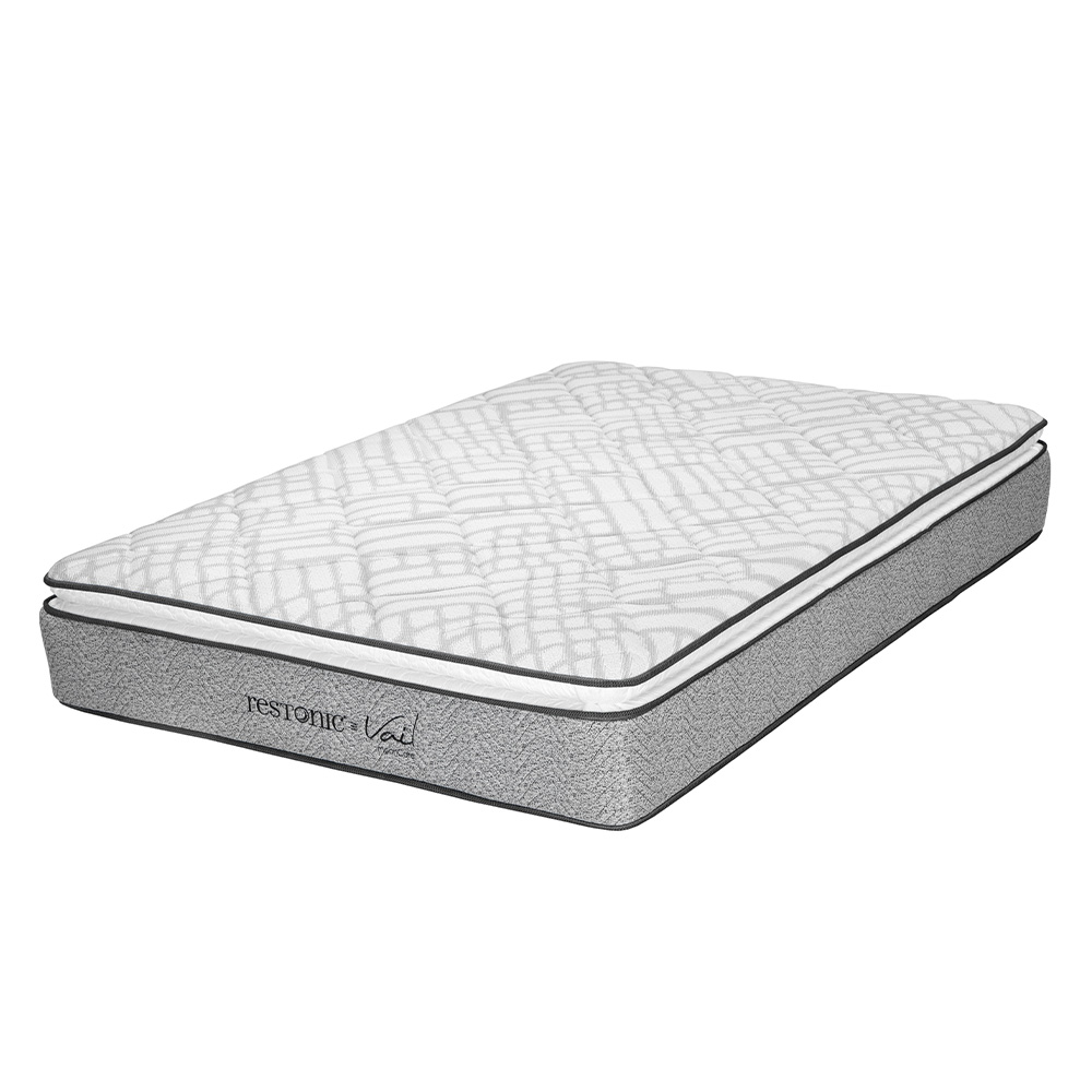 Foto 4 pulgar | Colchón Restonic Vail Gris Queen Size + Sabanas Basic + Protector Ultra + Almohada Oso