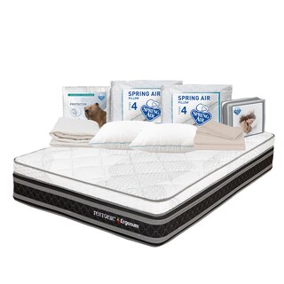 Foto 1 | Colchón Restonic Ergosum Negro King Size + 2 Almohadas Osos + Protector Ultra + Sábanas Basic