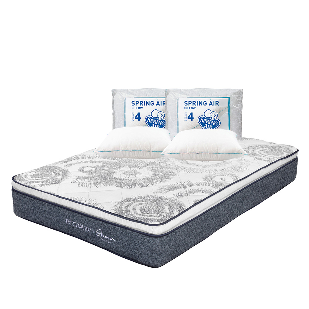 Colchón Restonic Ghana Azul Individual + Almohada Oso 2