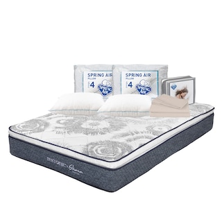 Foto 1 | Colchón Restonic Ghana Azul Queen Size + 2 Almohadas Osos + Sábanas Basic