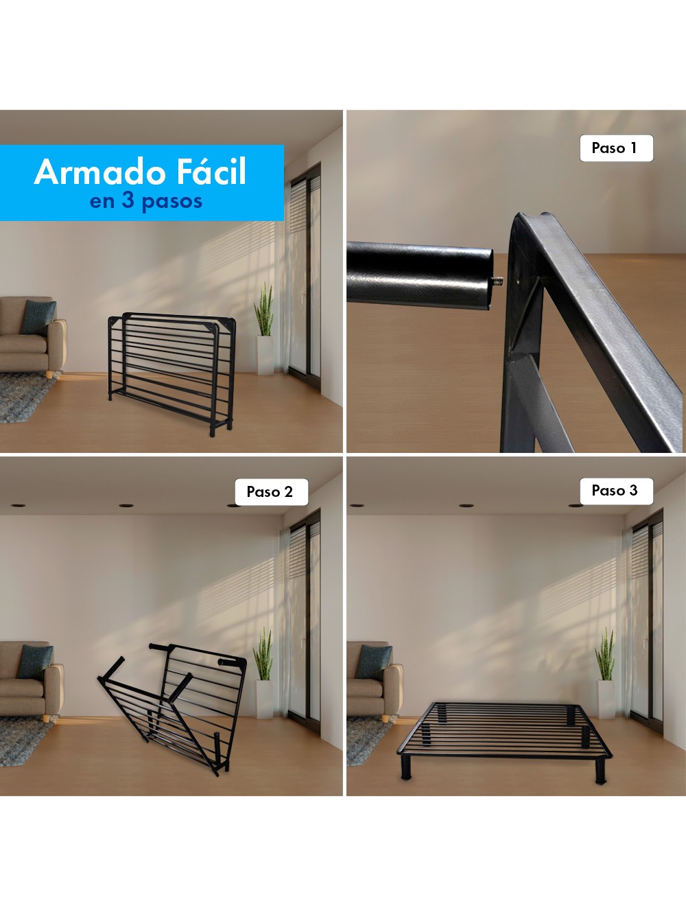 Foto 5 pulgar | Cama Plegable Individual