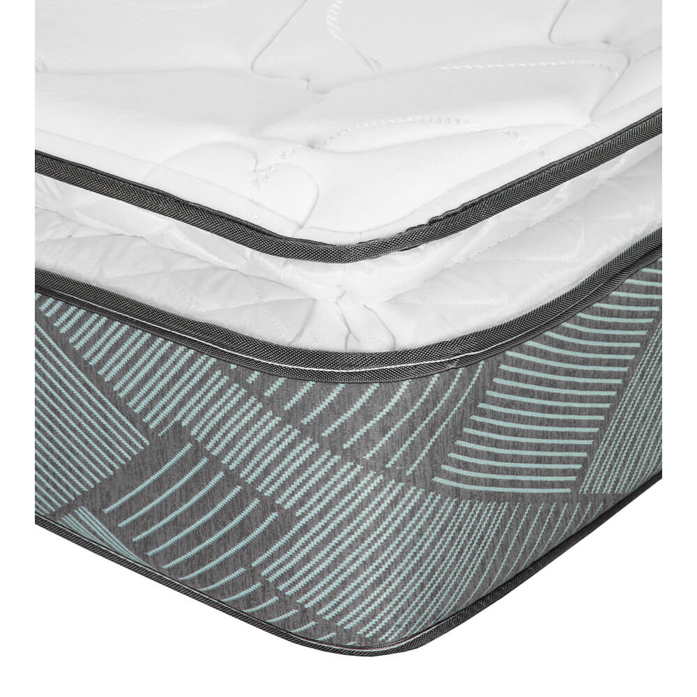 Foto 4 | Colchón Spring Air Baggio Azul Matrimonial +protector Ultra + Sabanas Basic