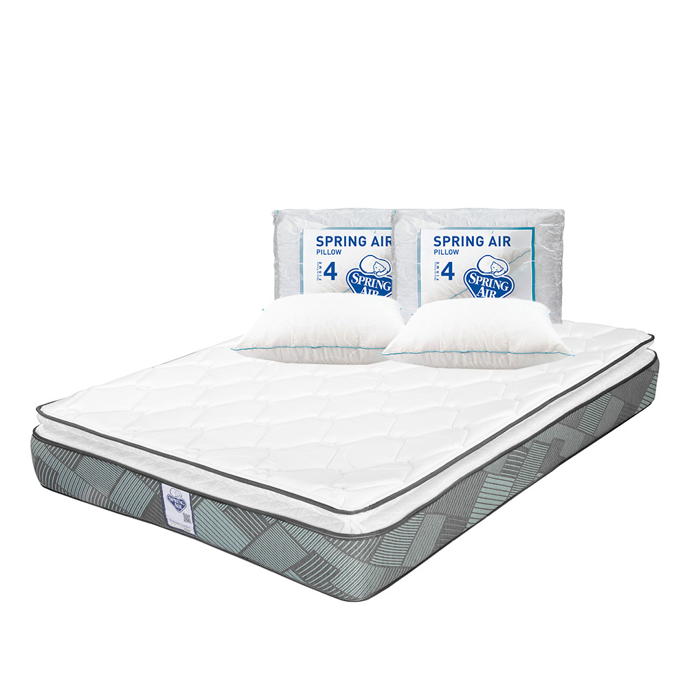 Foto 1 | Colchón Spring Air Baggio Azul Matrimonial + 2 Almohadas Osos