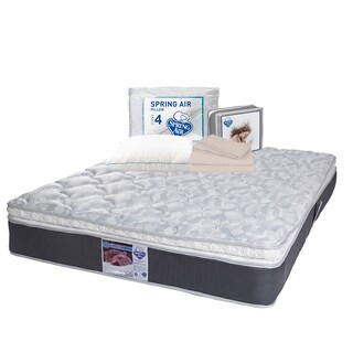 Foto 1 | Colchón Spring Air Marte Gris Individual + Almohada Oso + Sabanas Basic
