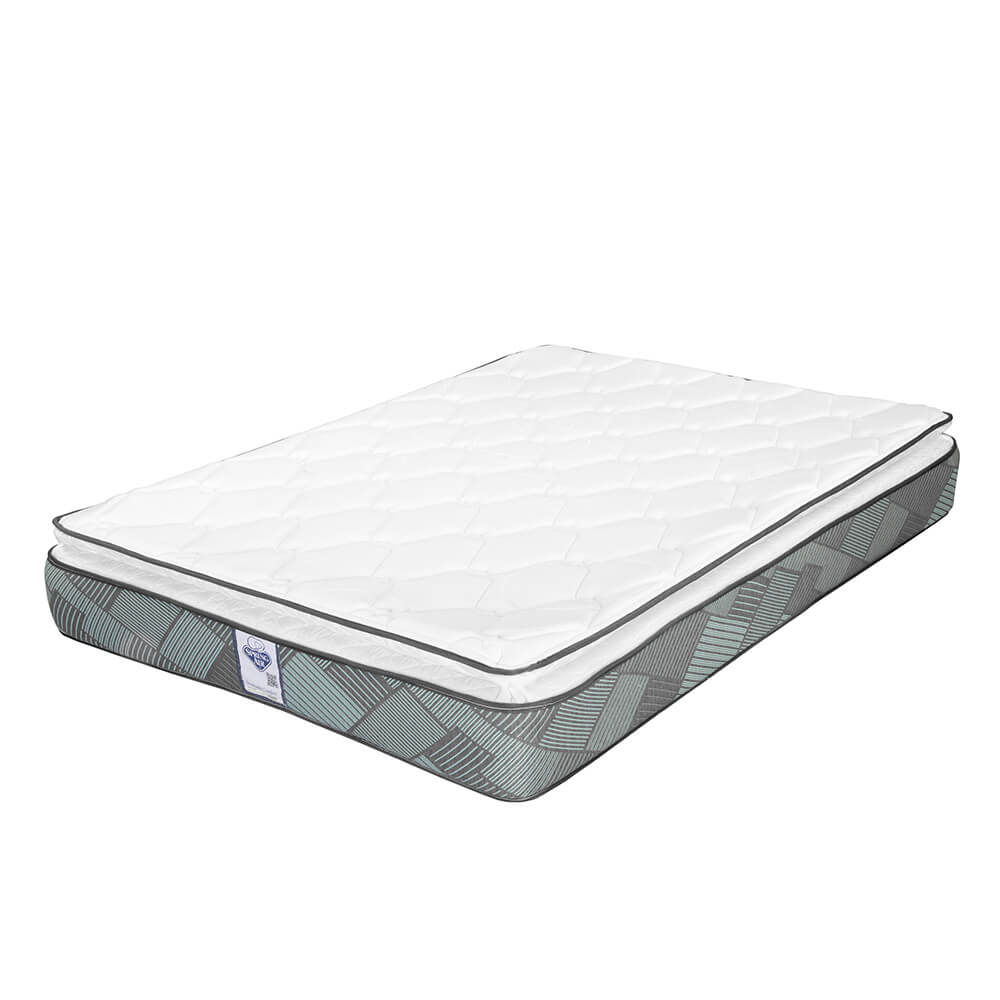 Foto 4 pulgar | Colchón Spring Air Baggio Azul Matrimonial + 2 Almohadas Osos + Protector Ultra