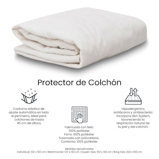 Foto 6 | Colchón Spring Air Omega Negro King Size + Almohada Osos + Protector Ultra + Sábanas Basic