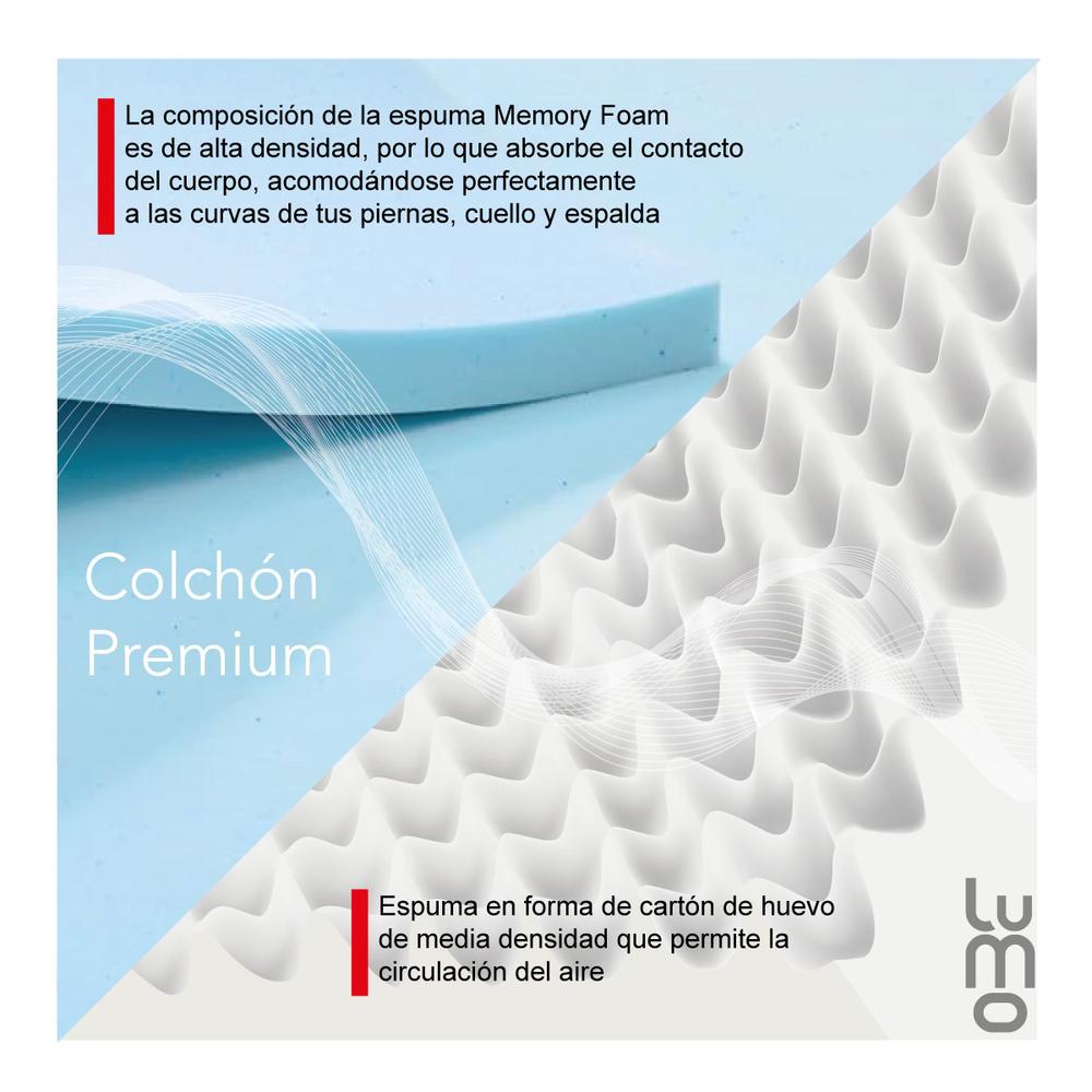 Foto 4 pulgar | Colchon Premium King Size Memory 25cm Transpirable En Caja
