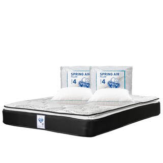 Foto 1 | Colchón Spring Air Premier Color Negro Matrimonial + 2 Almohadas Osos