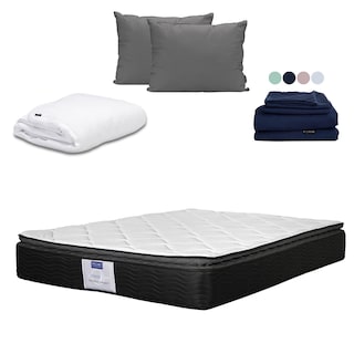 Foto 1 | Colchón Dicasa Legan Color Negro King Size + Almohada 2pack + Protector Cloud + Sabanas Softy