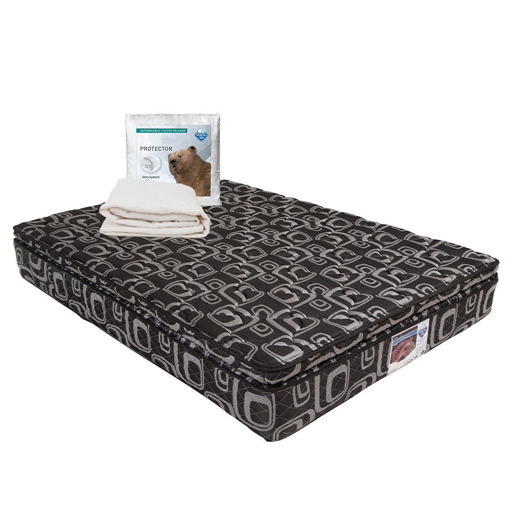 Colchón Spring Air Morgan Color Negro Queen Size + Protector Ultra