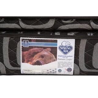Foto 5 | Colchón Spring Air Morgan Color Negro Matrimonial + 2 Almohadas Osos + Sábanas Basic