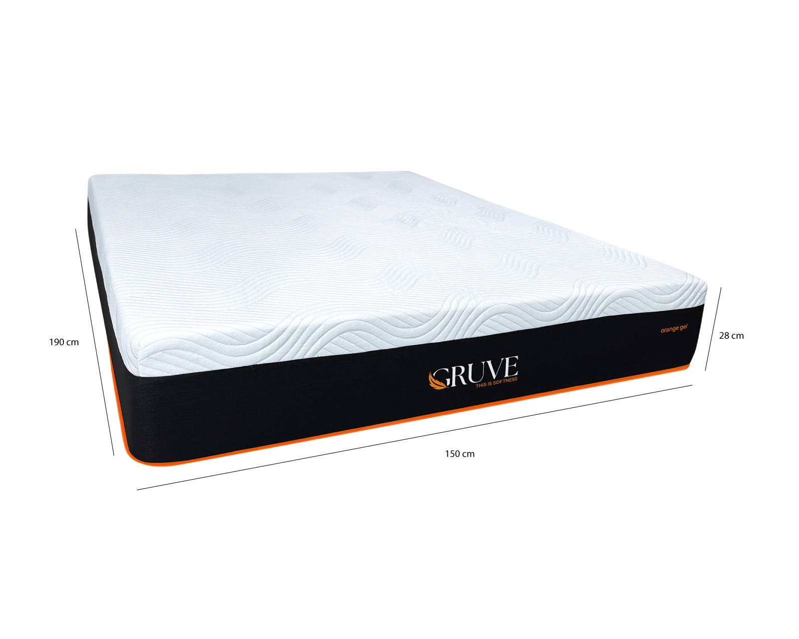 Foto 7 | Colchon En Caja Queen Size Gruve Orange Gel