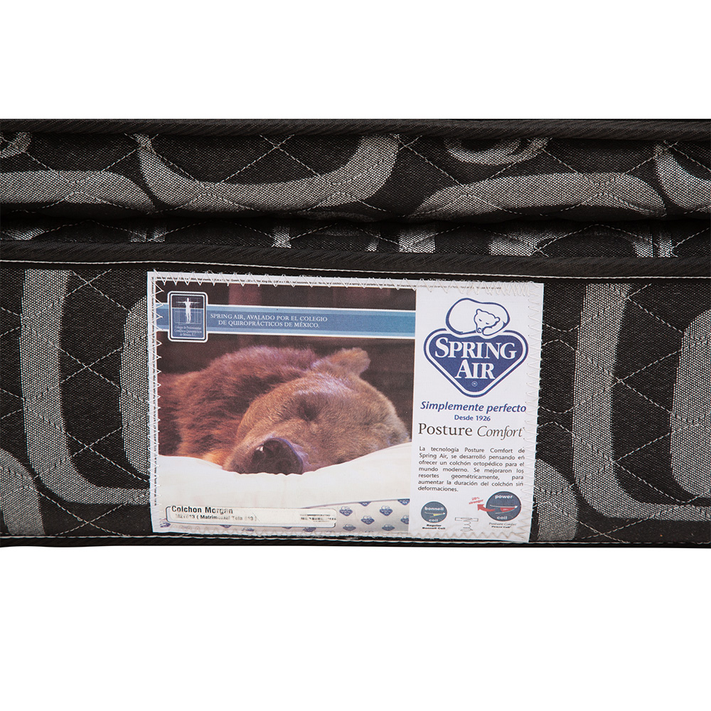 Foto 5 | Colchón Spring Air Morgan Color Negro Matrimonial + Protector Ultra