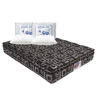 Foto 1 | Colchón Spring Air Morgan Color Negro King Size + 2 Almohadas Osos
