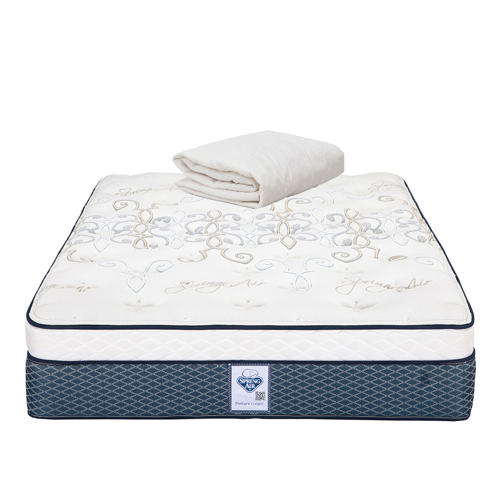 Colchón Spring Air Cantabria Color Vivos Dorados King Size + Protector Ultra