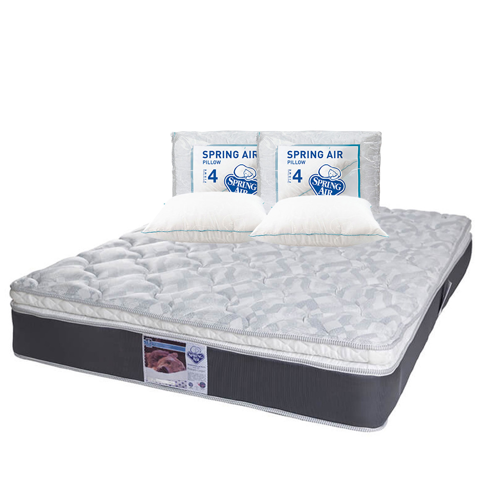 Foto 1 | Colchón Spring Air Marte Color Gris King Size + 2 Almohadas Osos