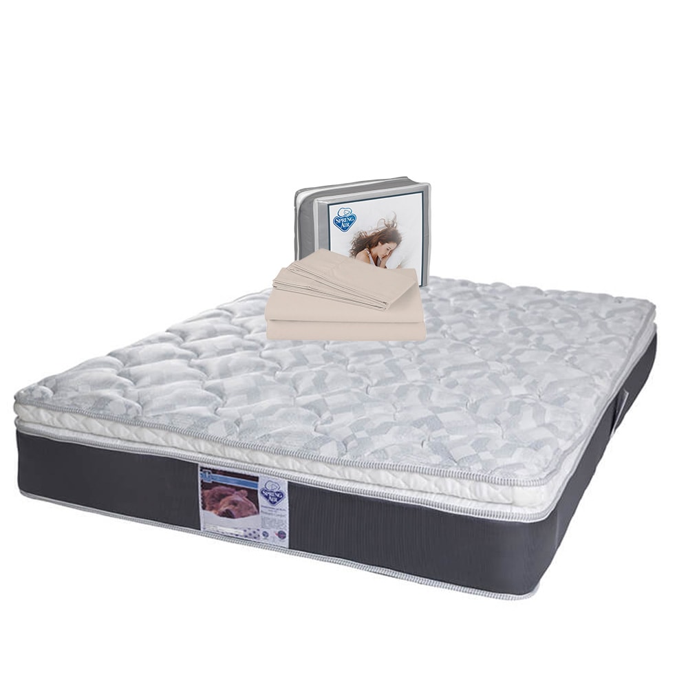 Colchón Spring Air Marte Color Gris King Size + Sábanas Basic $7,249