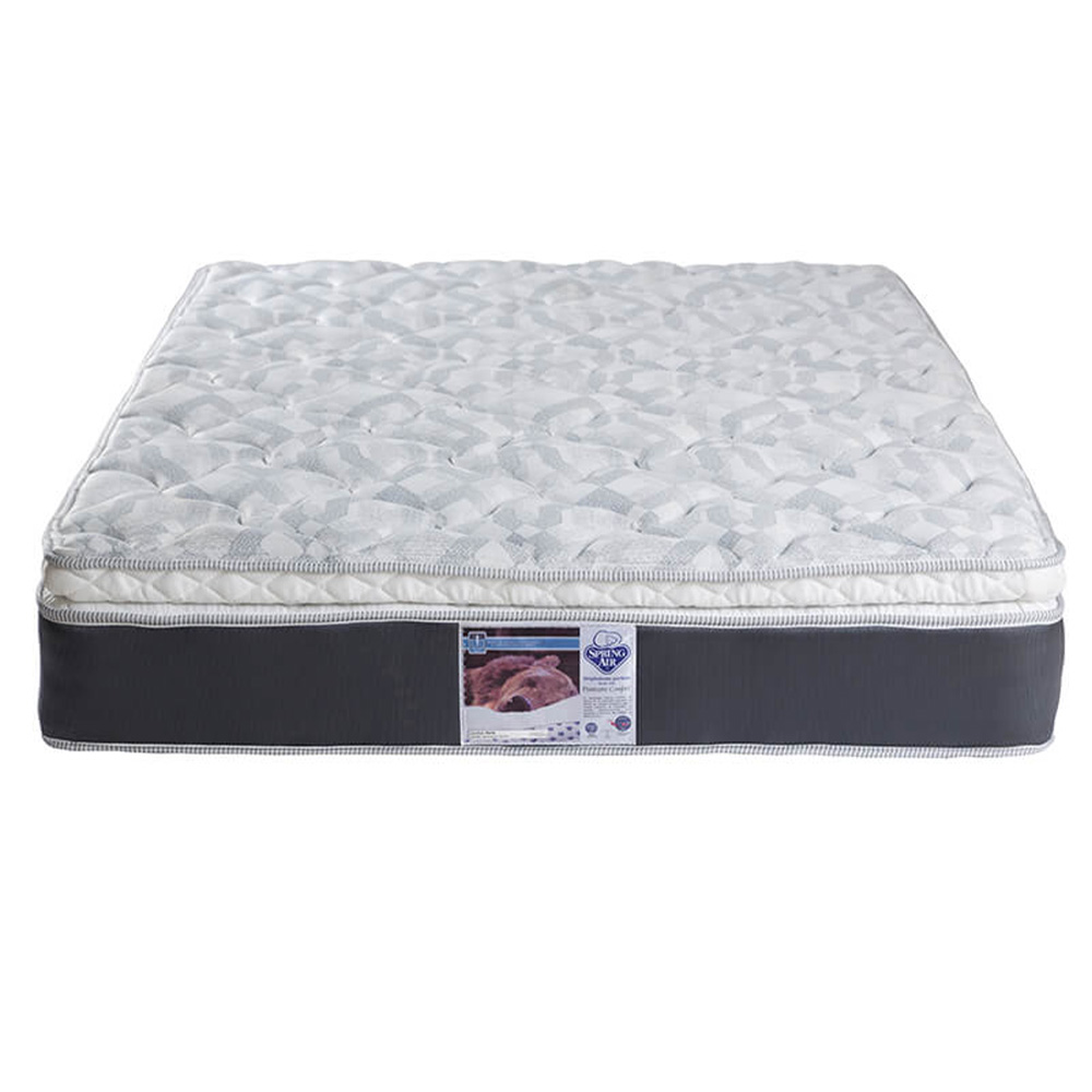 Foto 2 | Colchón Spring Air Marte Color Gris Matrimonial + 2 Almohadas Osos + Protector Ultra