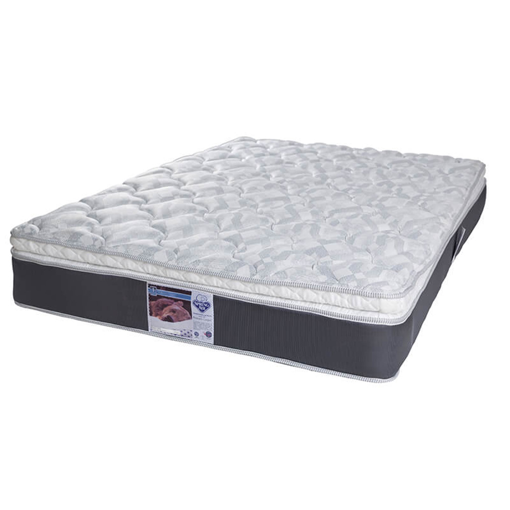 Foto 4 pulgar | Colchón Spring Air Marte Color Gris Matrimonial + 2 Almohadas Osos + Protector Ultra