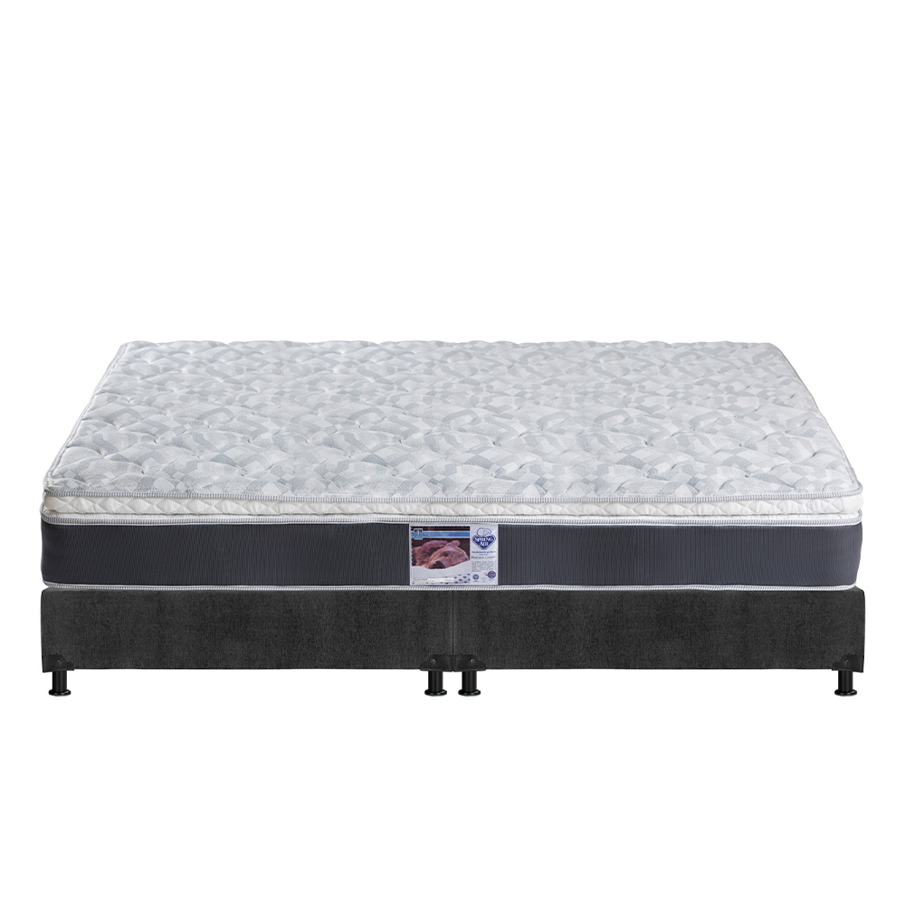Foto 3 pulgar | Colchon Spring Air Marte Box Color Gris Carbon King Size + Box + Almohada 2pack + Edredon Homy