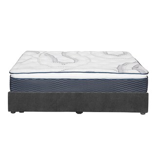 Foto 3 | Colchon Spring Air Dover Gris Carbon Queen Size+base Cama+almohada 2pack+protector Cloud+sabanas Softy+edredon Homy