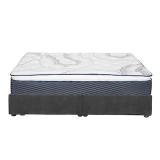 Foto 3 | Colchon Spring Air Dover Gris Carbon King Size+base Cama+almohada 2pack+protector Cloud+sabanas Softy+edredon Homy