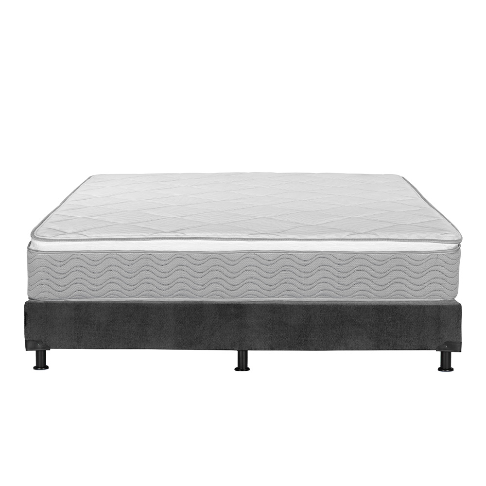 Foto 3 | Colchon Dicasa Cupra Box Color Gris Carbon Matrimonial + Box + Almohada 2pack + Edredon Homy