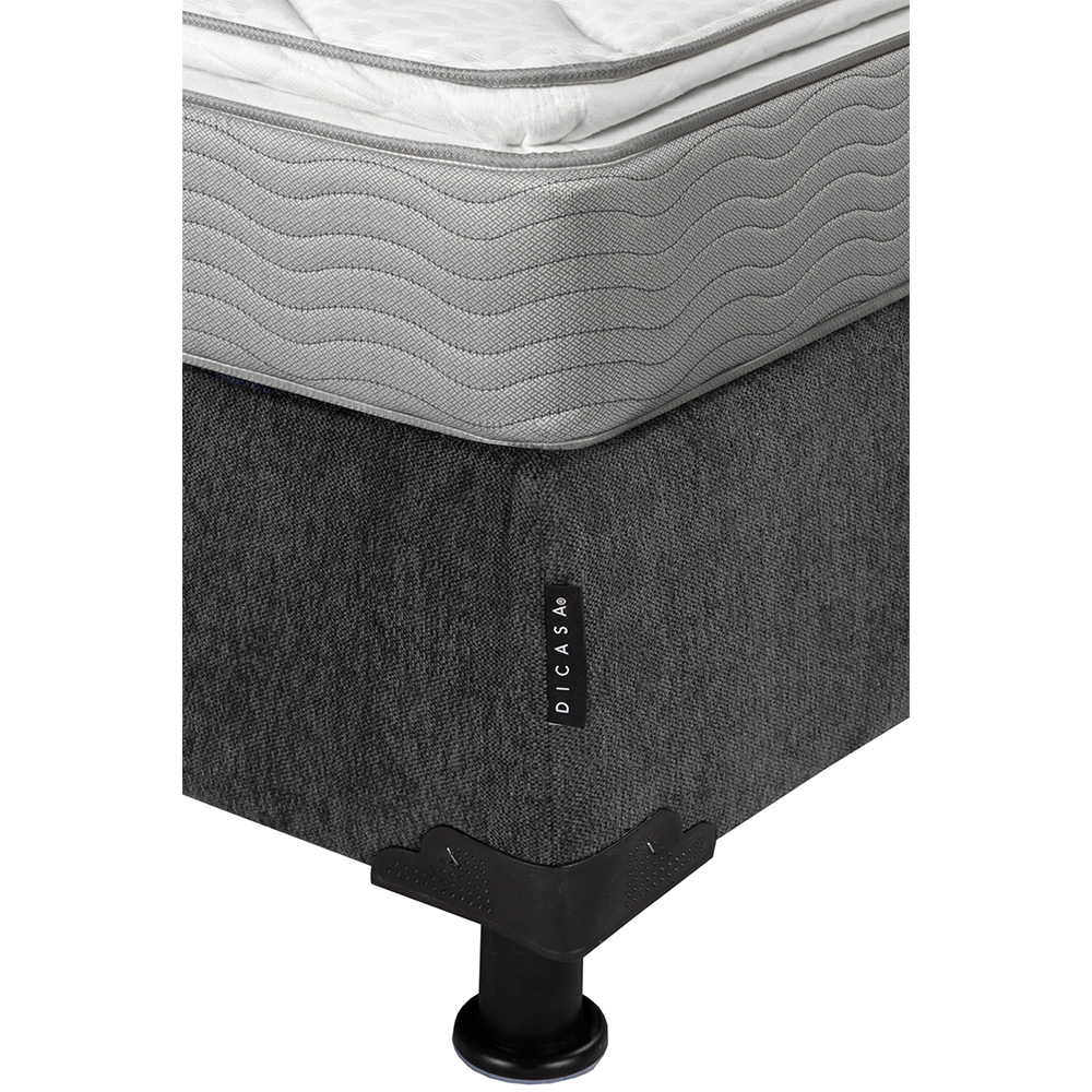Foto 5 pulgar | Colchon Dicasa Cupra Box Color Gris Carbon Matrimonial + Box + Almohada 2pack + Edredon Homy
