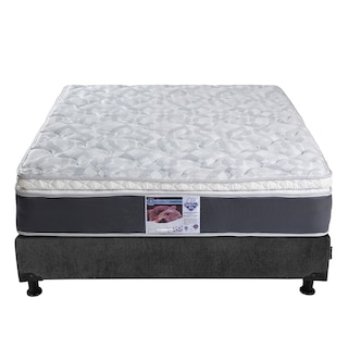 Foto 2 | Colchon Spring Air Marte Box Color Gris Carbon Queen Size + Box + Almohada 2pack + Edredon Homy