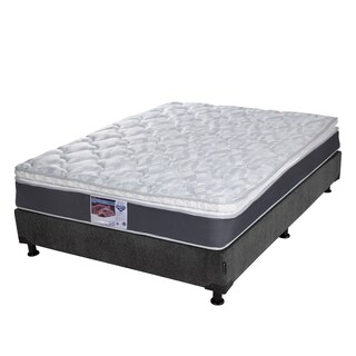 Foto 3 | Colchon Spring Air Marte Box Color Gris Carbon Queen Size + Box + Almohada 2pack + Edredon Homy