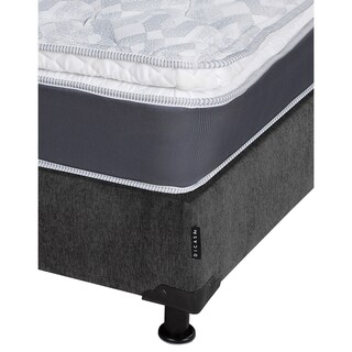 Foto 4 | Colchon Spring Air Marte Box Color Gris Carbon Queen Size + Box + Almohada 2pack + Edredon Homy