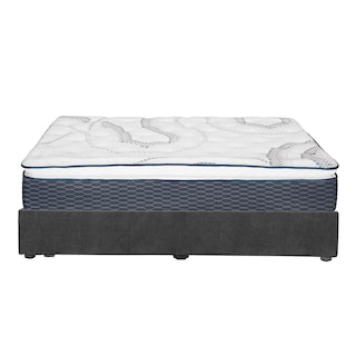 Foto 3 | Colchon Spring Air Dover Gris Carbon Matrimonial+base Cama+almohada 2pack+protector Cloud+sabanas Softy+edredon Homy