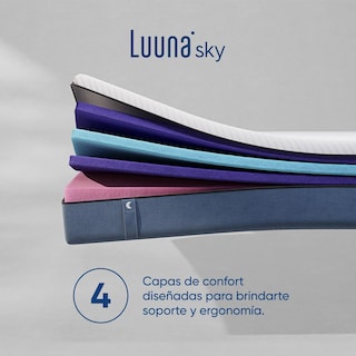 Foto 4 | Colchón King Size Luuna Sky En Caja, Colchones Memory Foam, 24cm De Alto, Garantía 10 Años