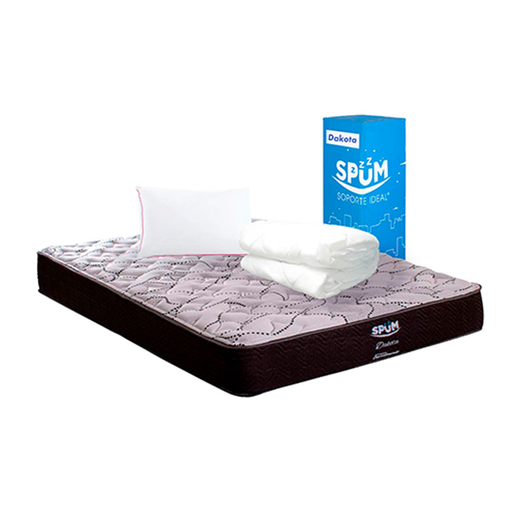 Colchón Dakota Individual+1 Almohada Relief+1 Protector Sleep Dry Individual